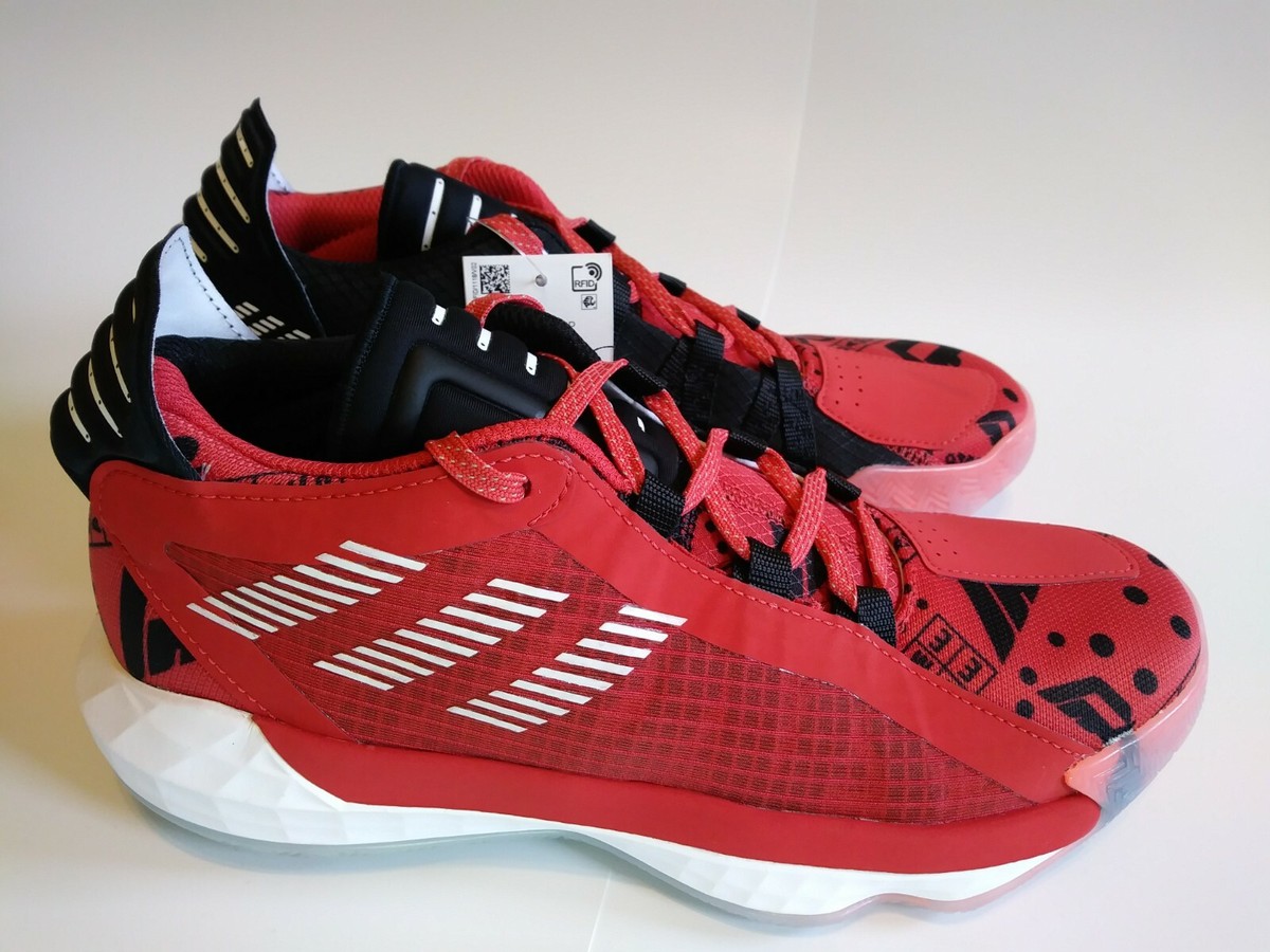シューズ(男性用) adidas DAME6 Adidas Dame 6 Geek Up FW4341 Glory Red Grey Solar Red, Men's