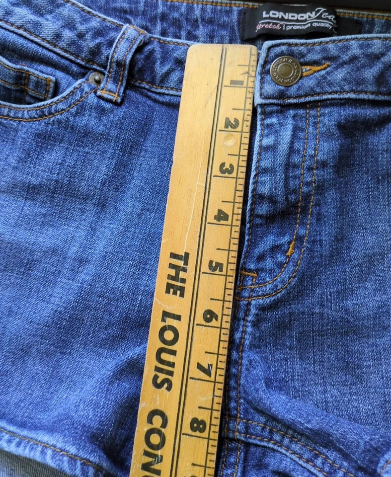 Pantalones Cortos London Jean Para Mujer Talla 10 Azul Denim Bolsillos Calidad Premium 3" Entrepierna Foto 4 de 4
