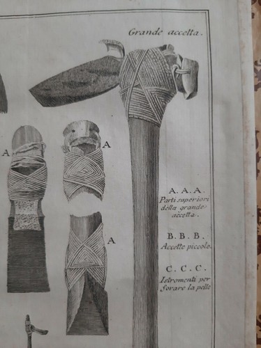 Strumenti degli isolani Otahiti Polinesia Francese Taiti James Cook XVIII secolo - Picture 3 of 3