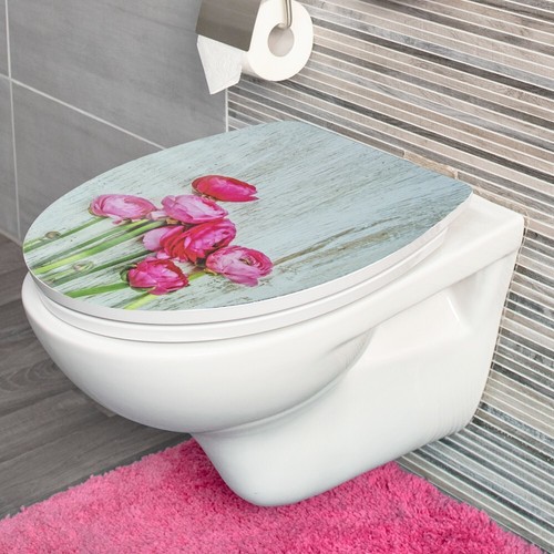 CORNAT WC-Sitz MDF Toilettensitz "BLUMENGRUSS" mit Absenkautomatik /#82200761 - Bild 3 von 7