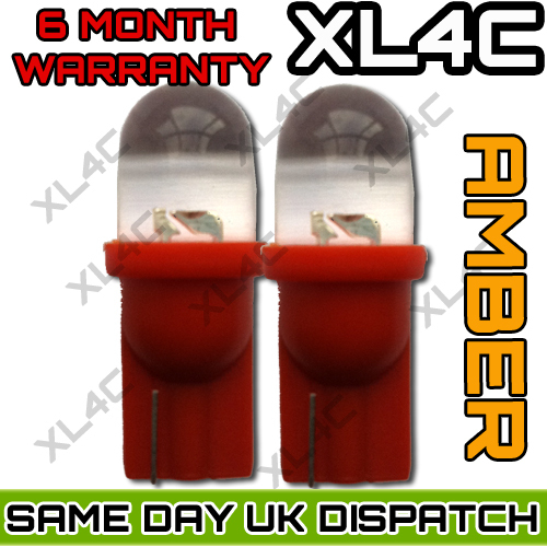 Amber Orange W5W 501 Side Repeater LED Bulbs Set For Fiat Ducato 2008-2010