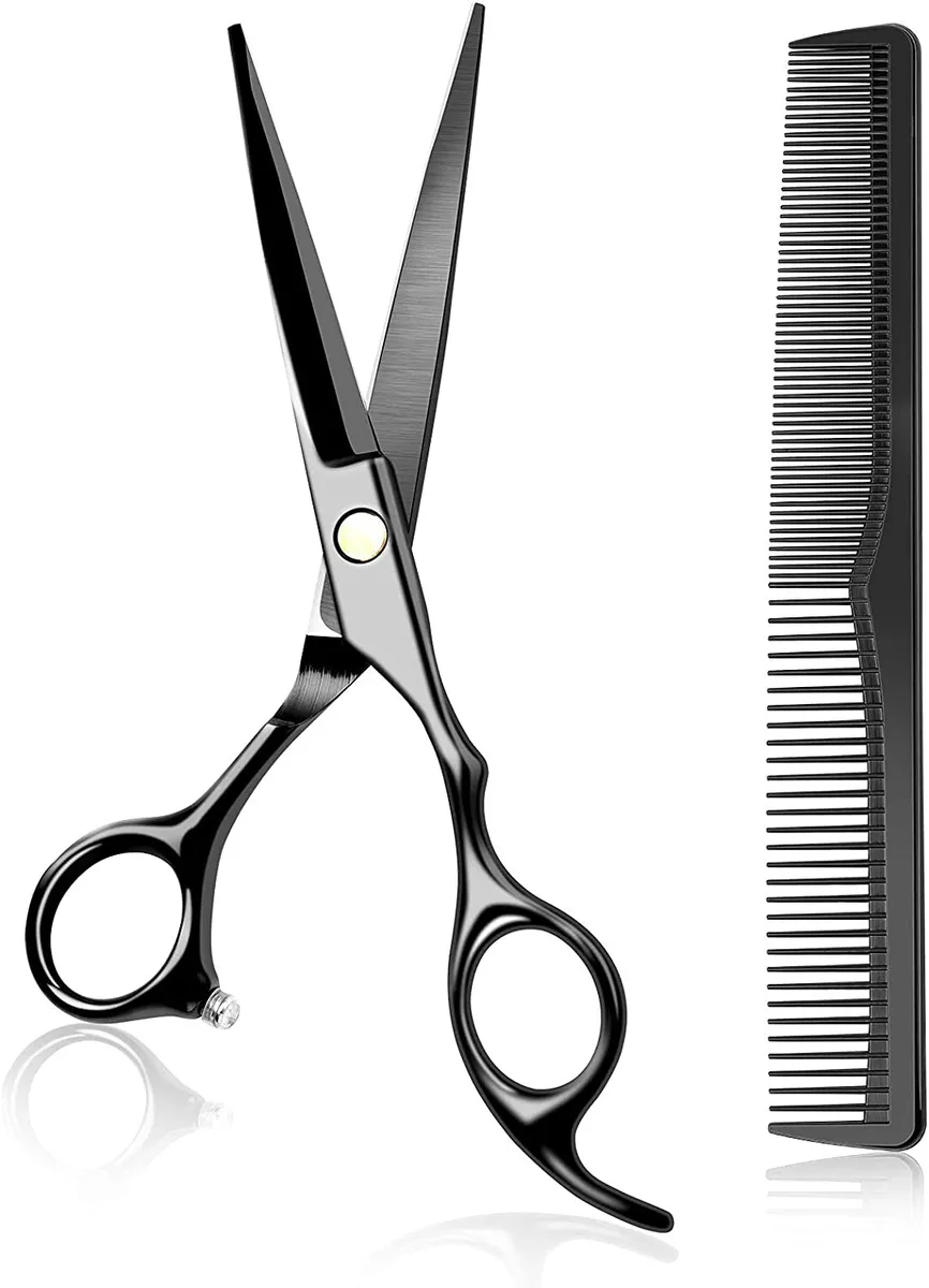 Hair Cutting Scissors Professional Salon Barber Scissors, One Comb