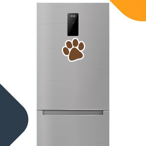 Blank Brown Pawprint Car Magnet By Magnet Me Up 5" Paw Print Auto Truck Decal - Picture 2 of 7