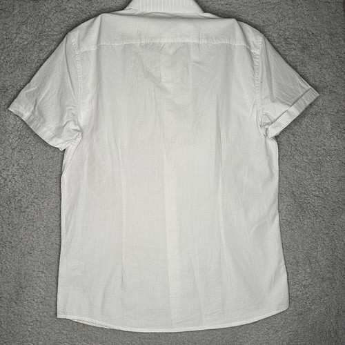 Maddox Men's Size M White Polka Dot Short Sleeve Button Up Shirt New With Tags. - Picture 7 of 10