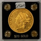 1865 G$20 Liberty Head Gold Double Eagle - Capital Plastics - UNC Dets - G5200