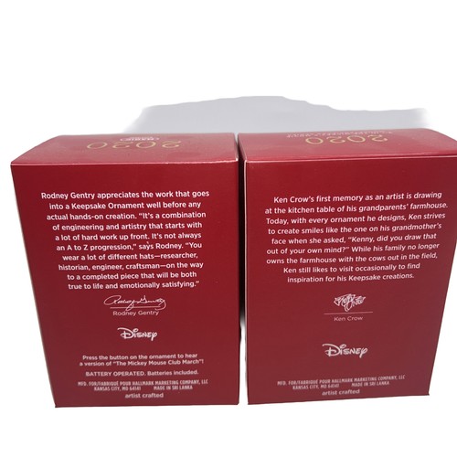Lotto 2 Ornamenti 2020 Hallmark Keepsake Topolino Club Costruttori Barche Disney Nuovi con scatola - Foto 4 di 7