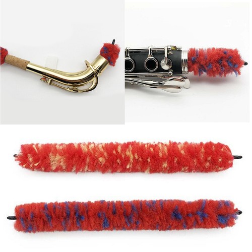 2 lot Clarinet Mouthpiece Cleaning Brush Maintain Kit Tool Woodwind Red 28cm - Picture 7 of 10