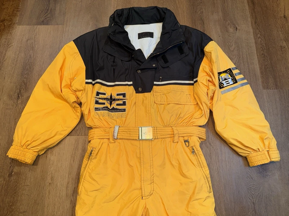 Bogner Ski Suit Mens Snowsuit One Piece Snow Bib Northwest Passage Vtg Medium 40 - Image 4 of 4