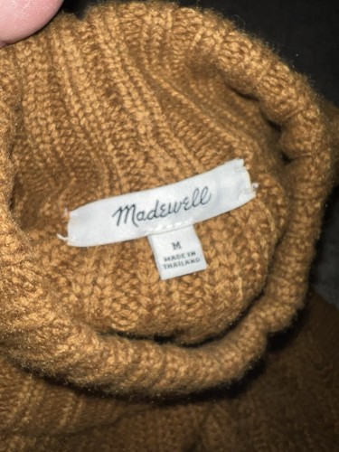 Madewell Cable Rust Colored Pullover Sweater Size L - Picture 2 of 6
