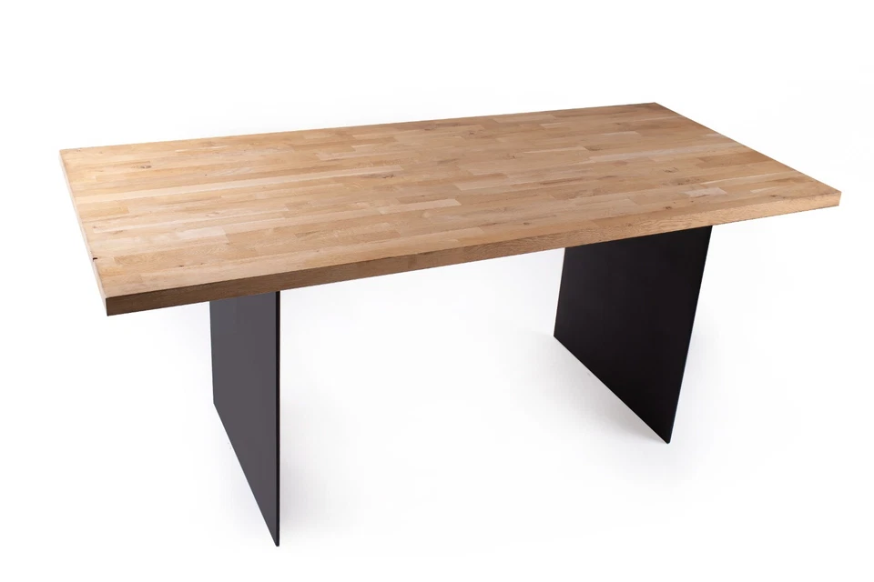 2x STAHLWANGE TISCHBEINE TISCHGESTELL TISCHKUFEN METALL STAHL TISCHFÜßE TISCH B - Bild 2 von 4