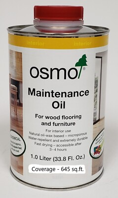 Osmo Wood Finish MAINTENANCE OIL Interior Floor Furniture Fast Drying 1 L
