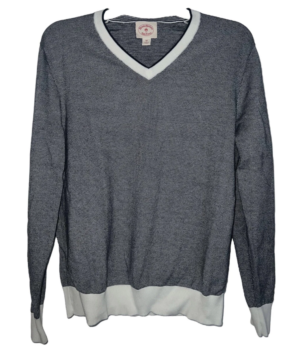 Brooks Brothers Fleece V Neck Sweater