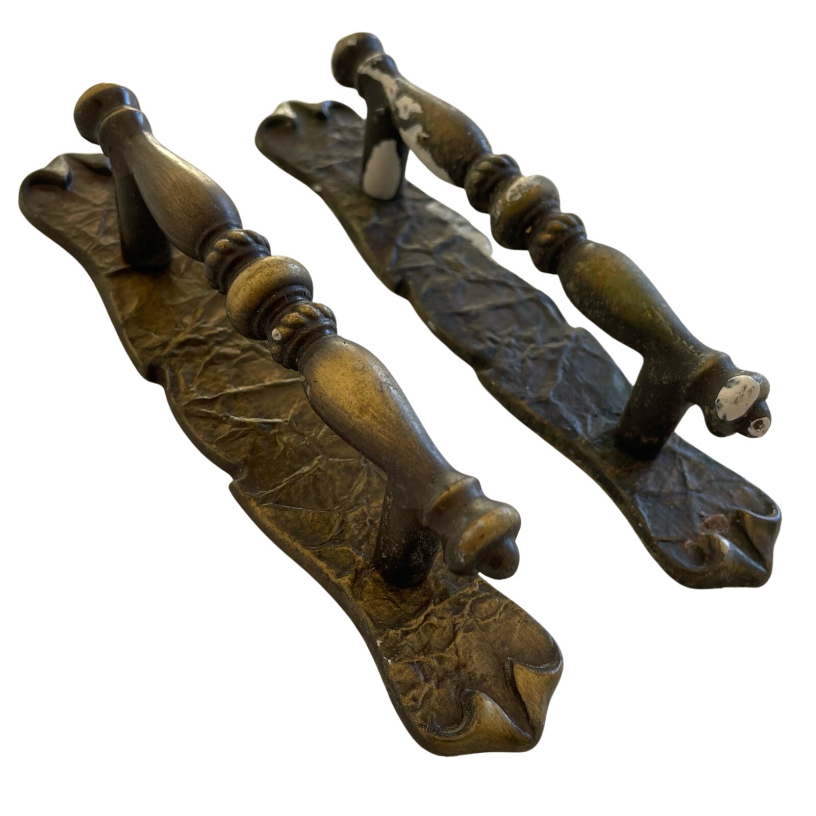 x2 (1 Pair) 1971 Vintage Door Pulls Handles Reclaimed d219425