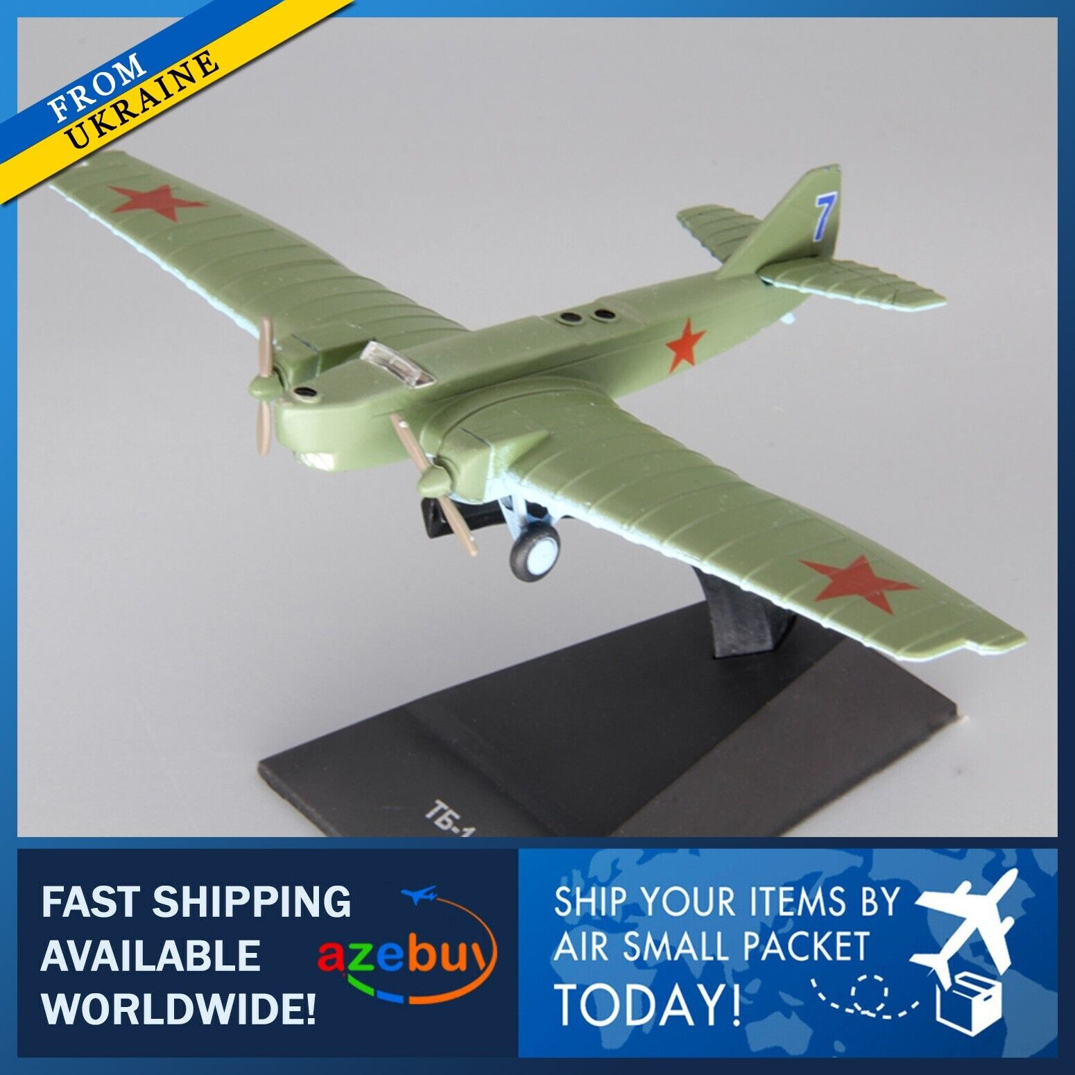 Tupolev TB-1 ANT-4 Soviet Heavy Bomber USSR 1929 Year 1/200 Scale Diecast  Model