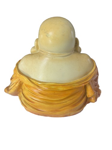 4.25” Resin Golden Sitting Laughing Buddha - Picture 4 of 7