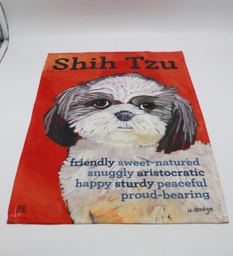 Shih Tzu Small Outdoor Garden Flag, Cute Dog Decor, Pet Lover Gift, 12"x18" - Picture 2 of 6