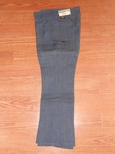 70s Vintage MANN Pants Boy/Girl 10 Regular Unisex Flare/Flair Hippie Blue Jeans
