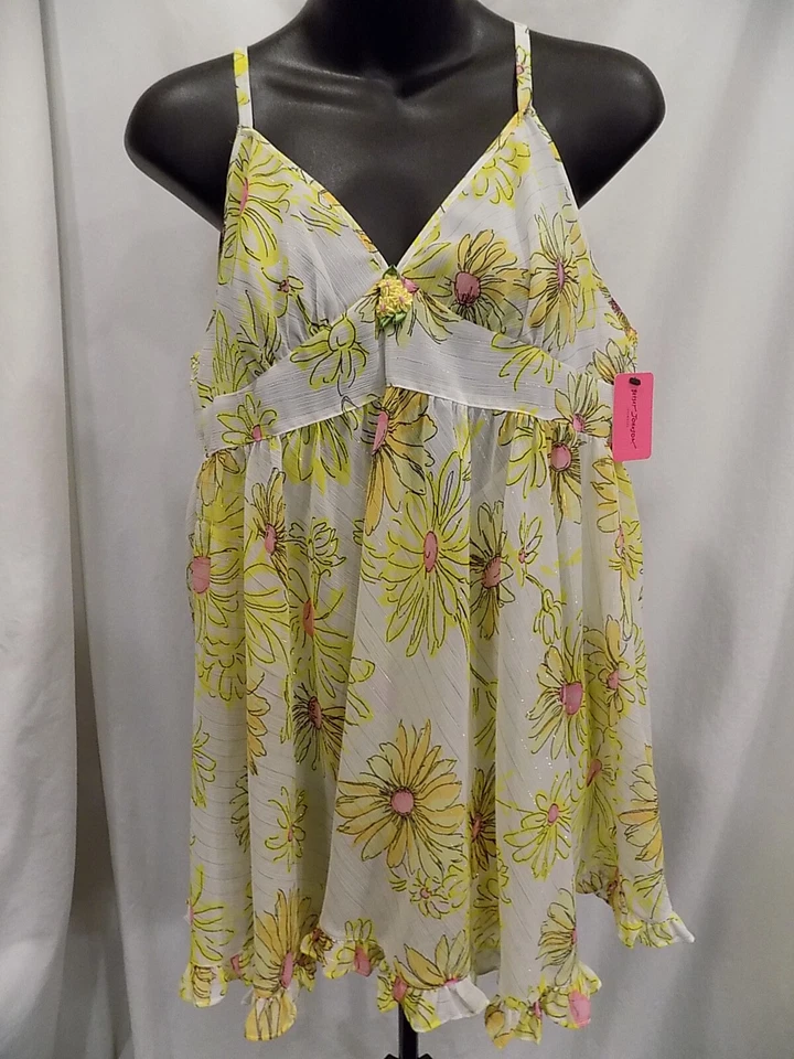 Новый с Ярлыками BETSEY JOHNSON Intimates Daisy полу чистый Cami и стринги комплект Sz M (352) - Изображение 3 из 3