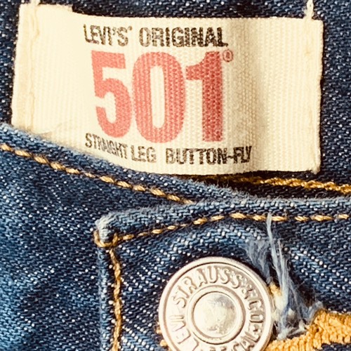 Levis Original Mens 501 XX Button Fly Denim Jeans Straight Leg 38x32 EUC! - Picture 5 of 9