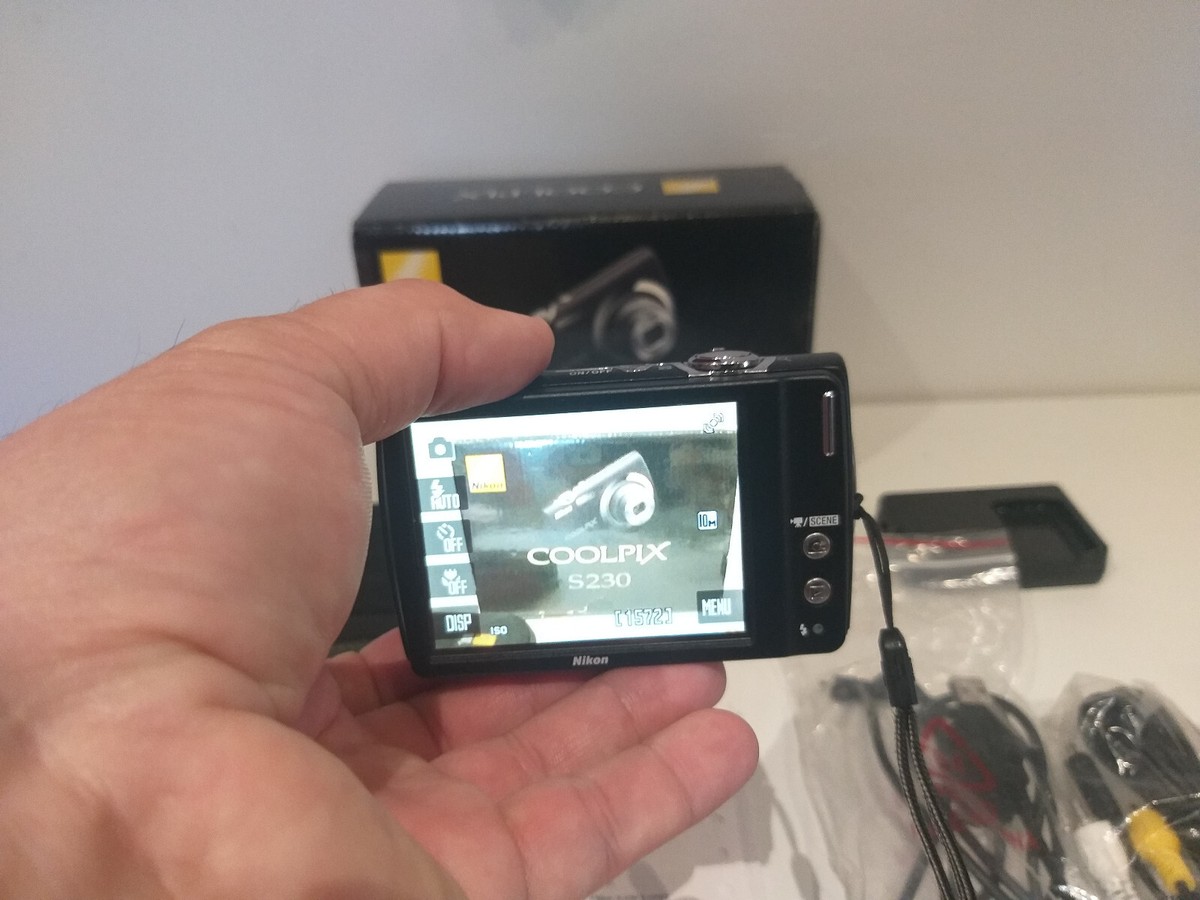 Nikon COOLPIX S230 Digital Camera, 10.0MP, Touch Screen, black 