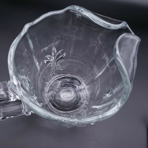 FOSTORIA Baroque Clear 48 Oz Baroque Shape Ice Lip Pitcher - Picture 5 of 6