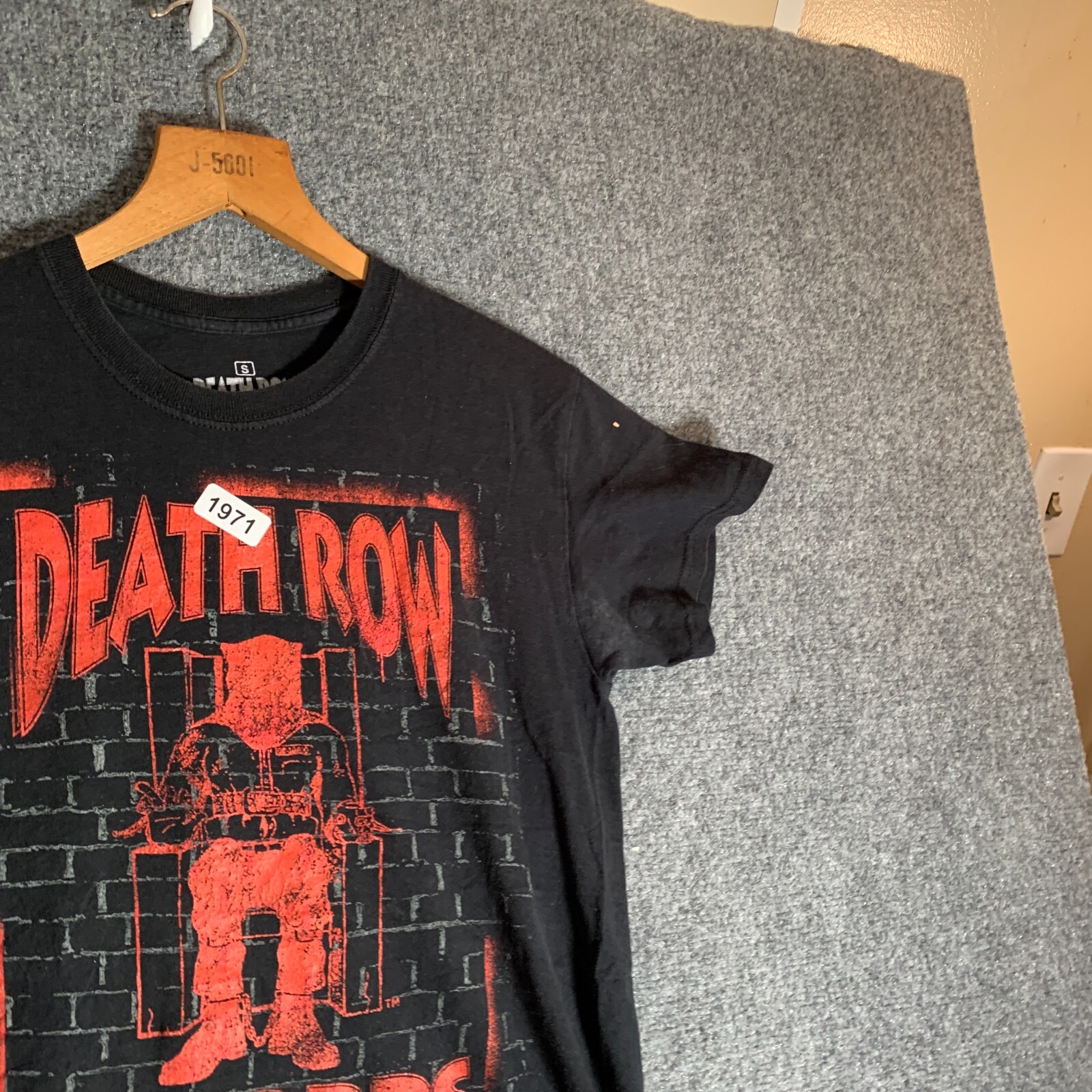 FILA Camicia moderna braccio della morte adulto taglia small nera manica corta uomo stampa grafica