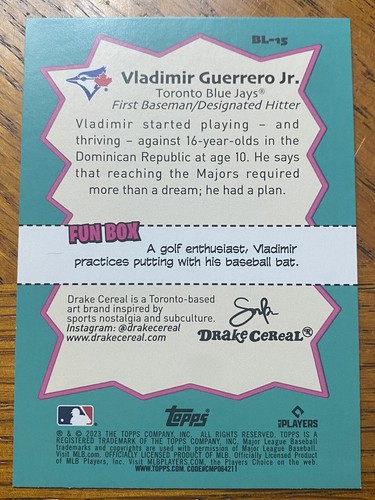 2023 Topps Big League - Topps Big Leaguers #BL-15 Vladimir Guerrero Jr. - Picture 2 of 2