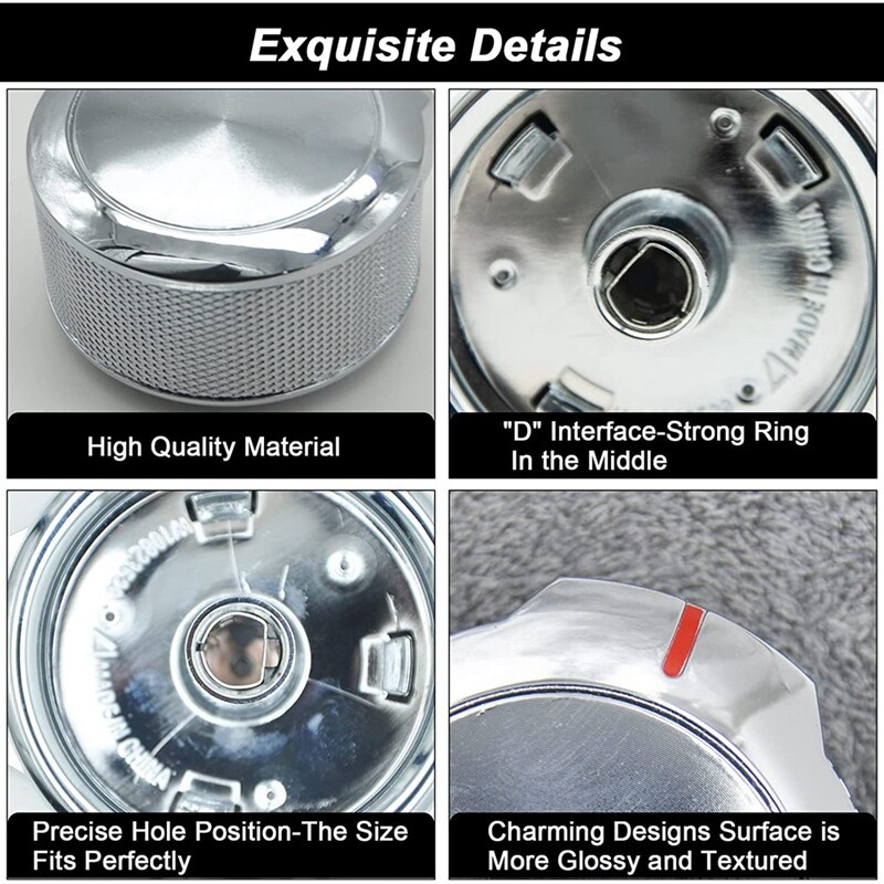 3PCS W10823529 W11156487 Oven Gas Stove Range Knob for , Burner Control