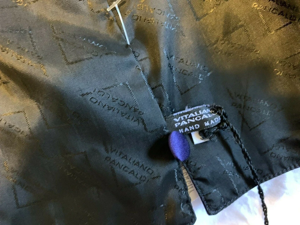 Chaleco de Seda Vitaliano Pancaldi Hecho en Italia Talla Pequeña Foto 4 de 4