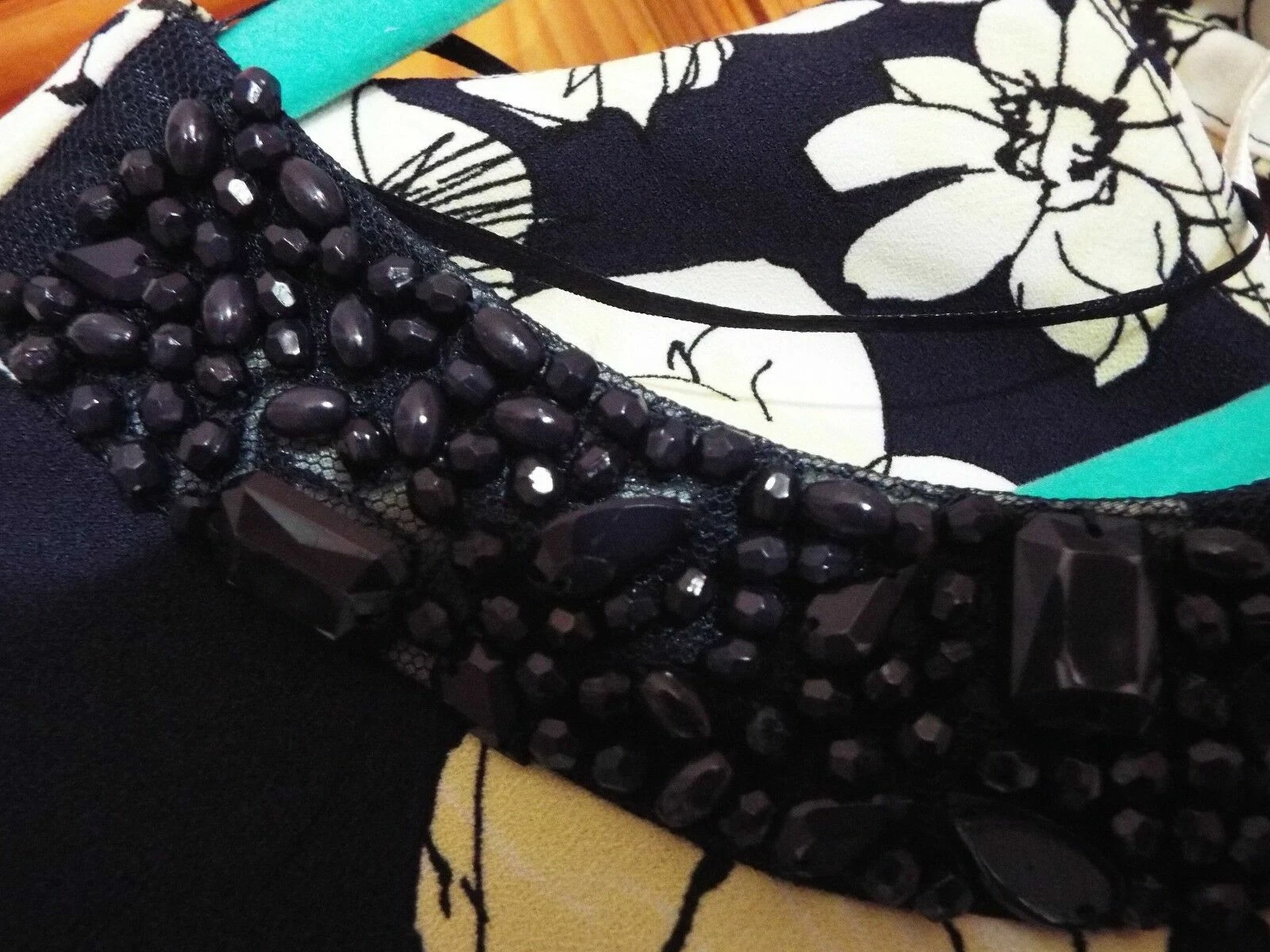 UNDERCOVER Abito nuovo con etichette BHS Sophie grigio navy motivo floreale giardino segreto taglia UK 10 Eur 38