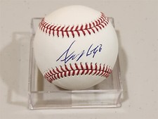 ALEK MANOAH signed OML baseball BECKETT COA BLUE JAYS