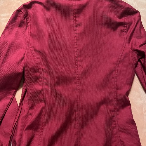 Talbots Career Blouse Petites Red Shirt Size 2 Long Sleeve w/ Side Zipper - Picture 6 of 6