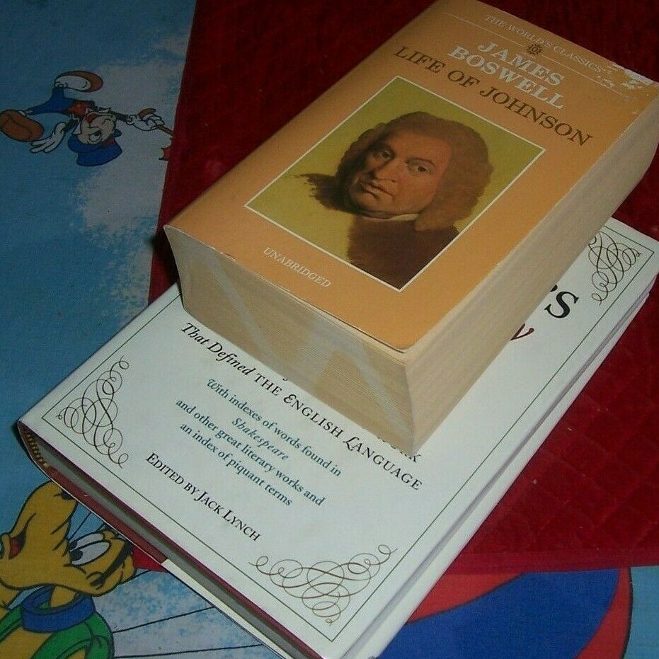 Lot 2 Books Life of Johnson+ Samuel Johnson's Dictionary 0192815377 ...