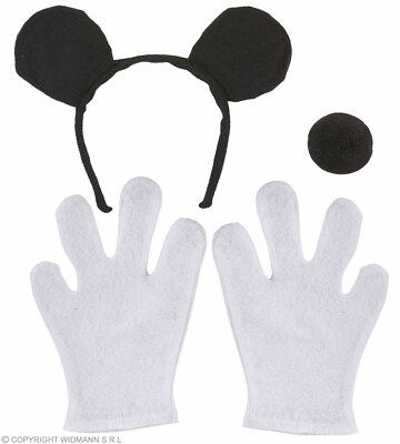 Mäuschen Dress- Up- Set (Ohren, Nase, Handschuhe)
