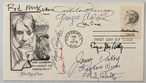 Maya Angelou +9 Poets Authors Signed Autograph First Day Cover - JSA - FREE S&H! - Picture 2 of 6