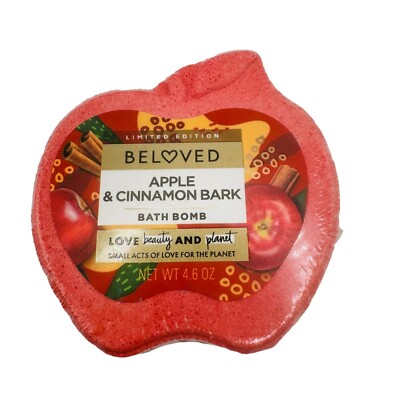 6 x Beloved Apple & Cinnamon Bark Foaming Bath Bomb, 4.6 oz, limited edition