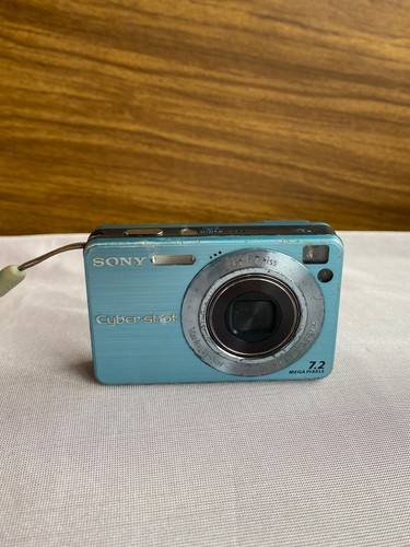 Sony Cyber-Shot DSC-W120 W12 7.2Mp Zoom Digital Photo Camera vintage blue - Picture 2 of 8