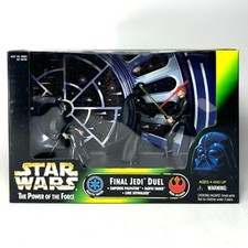 Star Wars 1997 Power of the Force FINAL JEDI DUEL Emperor Vader Luke Figures NIB