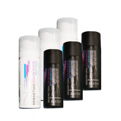 Sebastian Color Ignite Multi Tone Shampoo & Conditioner Duo Travel Size 3 Sets