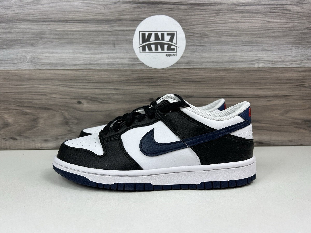NEW Nike Dunk Low Midnight Navy White Black (HJ9202 001) GS Youth