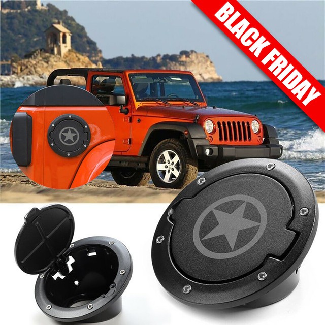 Fit For 2012 2013 2014 Jeep Wrangler Jk Fuel Door Gas Lid Tank Cap