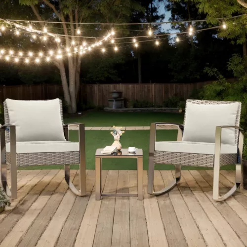 indoor Outdoor Patio Deep Seating Cushion Set with Ties Sofa Seat/Back Cushion - Picture 39 of 50