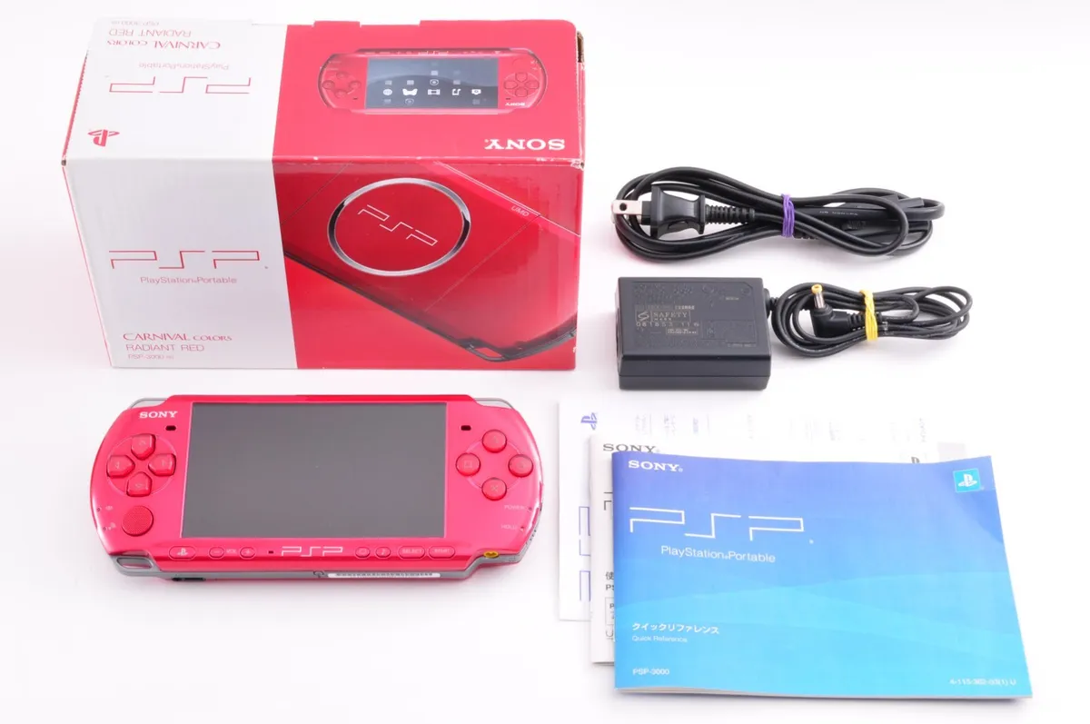 Sony PlayStation Portable PSP 3000 RR Radiant Red Console Boxed Tested Near  Mint