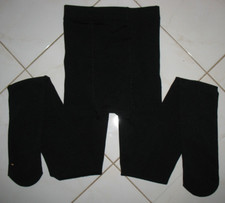 MANZI - NEW - XL - SOFT STRETCHY WARM BLACK OPAQUE FOOTED TIGHTS