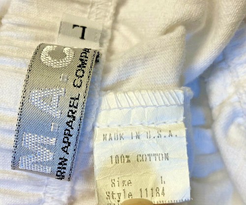 Pantalones para mujer MAC Marin Apparel Company blancos de algodón talla 1 hechos en EE. UU. - Imagen 7 de 8