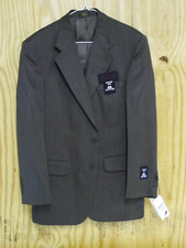 Stafford Mens Brown wool blend 2 Front Button Sports Coat Sz 40R NWT