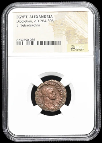 EGYPT, Alexandria. Diocletian. AD 284-305. Potin Tetradrachm, NGC Certified