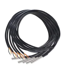 HiLetgo 5pcs DS18B20 Temperature Sensor Temperature Probe Stainless Steel Pac...