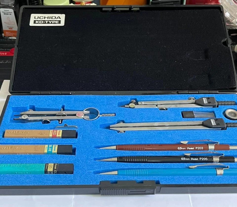 Vintage Uchida KD-SE Compass Drawing Set with Color lead Pencil - Image 3 of 4