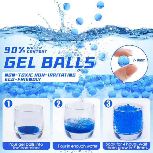 Elektrische AK-47 Gel Ball Blaster, 10000+1000 Gel, 7,4 V Batterie - Bild 7 von 36